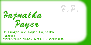 hajnalka payer business card